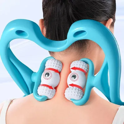 6Wheels Magnetic Therapy Massager Roller Manual Full Body Muscle Relaxation Tool for Neck Back Leg