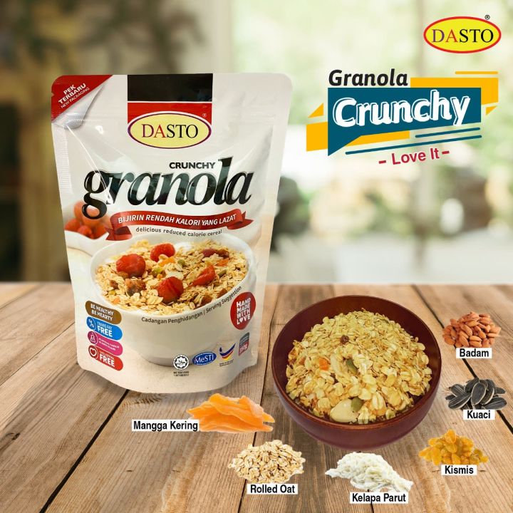 Granola, Ganola Crunchy Dasto, Bijirin Sarapan Pagi, Bijirin Diet ...