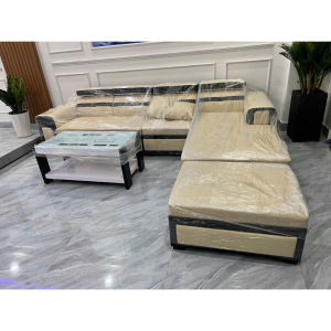 Bộ sofa góc L đặt phòng khách sofa góc L da simili thời thượng (đã kèm bàn) - bh hai năm chính hãng