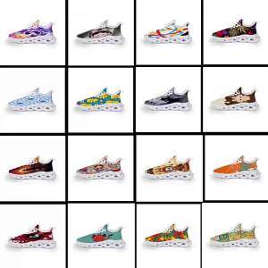 2026 Customized New Design Sports Summer Mesh Running Shoes with USA-Canada-Mexico World Cup Football Shoe Pattern Breathable
