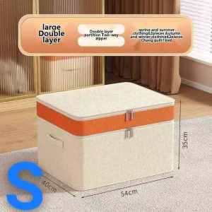Home Clothes Storage Organizer Box Storage Bag Quilt Basket Solution with Cover