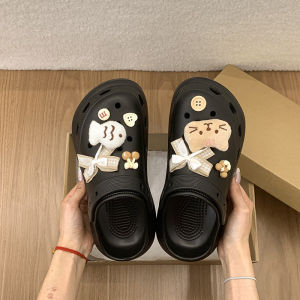 [Free Shipping] 2026 Summer New Cute Cat-Themed Platform Clogs For Women Non-Slip Beach Sandals Outdoor Wear Height-Increasing EVA Sandals For Women