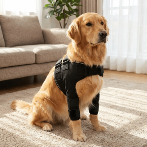 OOC Breathable Dog Shoulder Brace Adjustable Self-Heating Dog Shoulder Warmers Pet Shoulder Protection Comfortable Forelimb Joint Protective Cover Walking