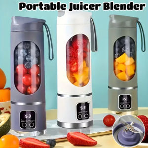 Portable Blender 500ML Personal Smoothie Cup Electric Juicer Shaker Rechargeable Electric Fruits Blender for Home Office Travel