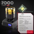 Senter Kepala BAHAN PREMIUM Super Terang 90 Watt Lensa Teleskop Zoom In-Out Tahan 24 Jam Baterai Jumbo Bisa Diganti AOKI AK-3655A PRO IRON EDGE - Headlamp Led Laser Cahaya Putih Super Terang ~FSS. 