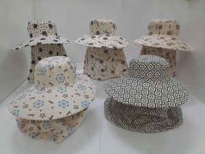 Nón chống nắng mũ che HỌA TIẾT VÀNH TO kèm khẩu trang Sọc nón vãi 2 lớp đường tinh tế bảo đảm giao đúng hàng