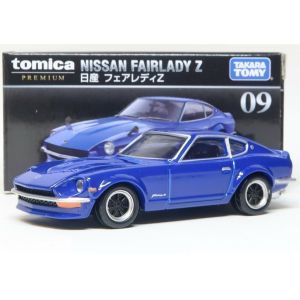 รถโทมิก้าขนาดเล็ก 🌱 Tomica Premium กล่องดำ 09 Nissan Fairlady Z blue 1:58 กล่องใหม่ในซีล