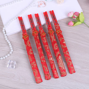 [Chandrae] Đũa Đỏ Túi đựng bằng gỗ Trung Quốc đồ dùng ăn uống thanh đựng thức ăn nhà bếp