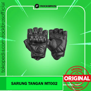 Sarung Tangan Sepeda Setengah Jari Rockbros MT002 Half Finger Glove Trail Cross Anti Slip Tactical Kaos Tangan Gowes Motor Gym Fitness