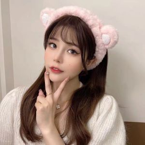 Bando boneka Bear Lotso Lucu Korea Headband Bandana Beruang Stroberi Bando Sanrio Bando telinga bear