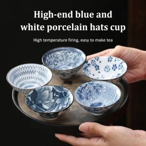 Companion gift personal vintage porcelain household teacups green flower porcelain bucket teacups