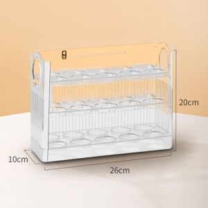 30 Grid Egg Tray Egg Storage Box Three Layer Egg Shelf Storage Crisper Refrigerator Safe Tray Layer Box