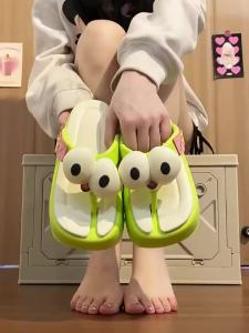 Cute Slippers Women Summer Outside Wear Flip Flops 2024 New Height-Increasing Thick-Soled Cushioned Beach Flip-Flops