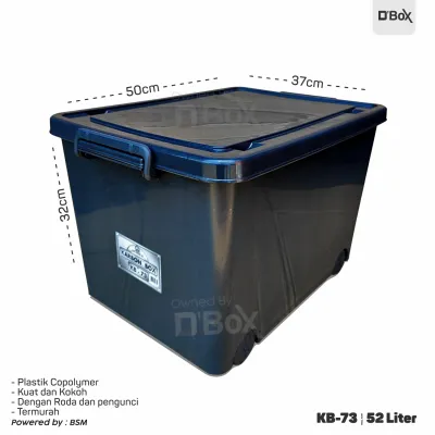Container Box Jumbo kb 100 / cb 95 Liter Kotak Serbaguna Penyimpanan Kuat dan Kokoh Plastik Hitam 100 95 80 70 52 50 45 40 30 BSM