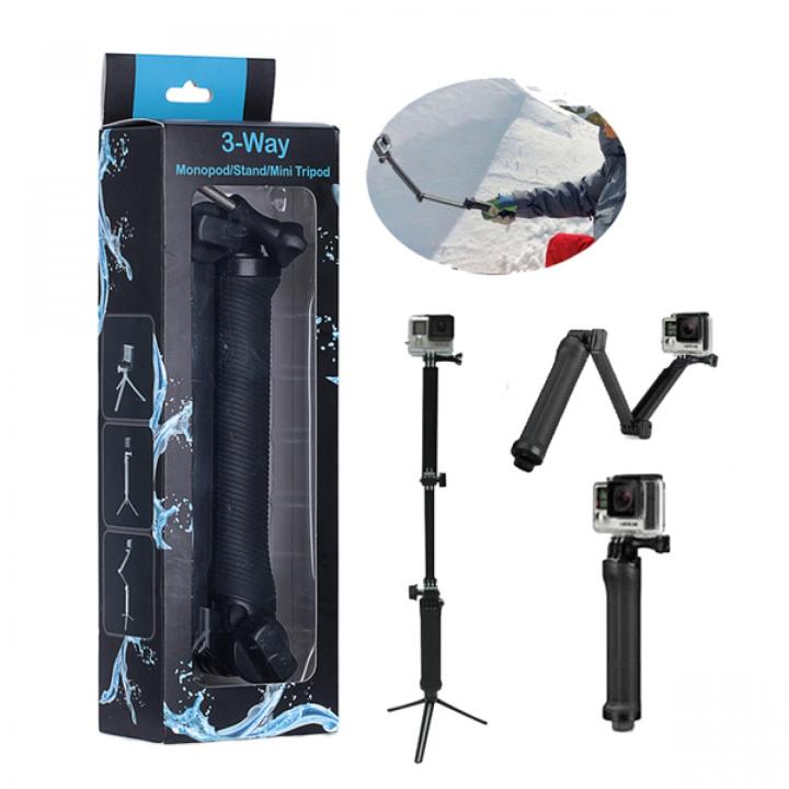 3Way Monopod Arm Tripod Stand Camera For EKEN XiaoMi Yi