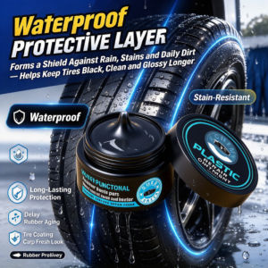 Car Tire Shine Polish Care Tire Black High Gloss Long Lasting UV Protection Rubber Protectant Tyre Wax Spray Automotive