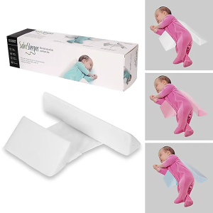 แผ่นรองที่รองศีรษะสำหรับทารกแรกเกิดแผ่นหมอนนอนหลับข้างสำหรับเด็กอ่อนที่เน้นการเติมฟองน้ำให้นุ่มสบายสำหรับเปลและรถเข็นเด็ก