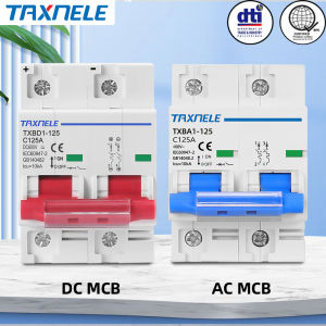 2P DC 600V AC 400V Solar Mini Circuit Breaker Battery Switch 125A 100A 80A DC MCB for Photovoltaic PV System AC MCB