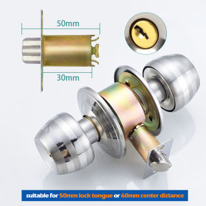 [SG Ready Stock]Stainless Steel Cylindrical Door Lock Anti Theft Door Lock for Bedroom Bathroom Hotel Dormitory Regular Doorlock Easy to Installation