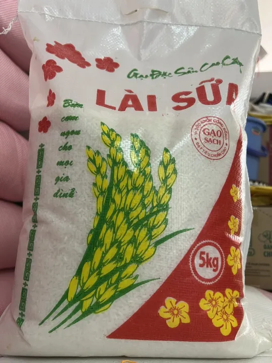 Gạo Lài Sữa Túi 5Kg- Trắng Cơm Thơm Đậm Vị Dẻo Vừa