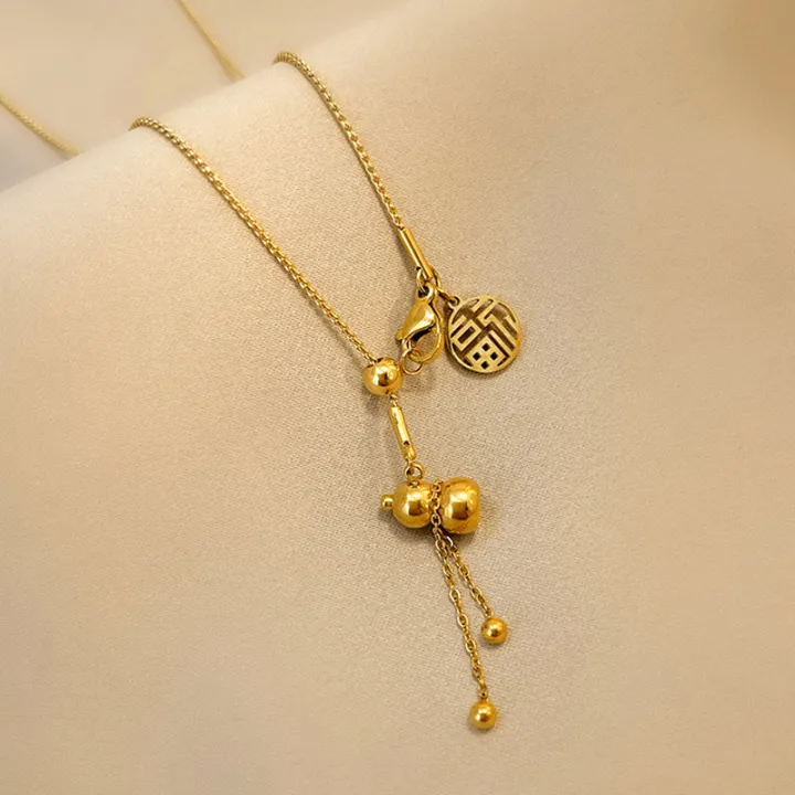 OYJR Gourd Pendant Necklace for Women 
