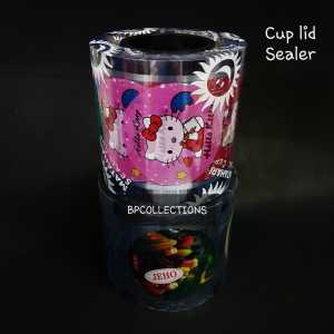 1000 cup 1100 cup PLASTIK LID CUP SEALER CUP KARTUN POLOS BUAH SEAL TUTUP GELAS 10OZ 12OZ 14OZ 16OZ 22OZ ECER