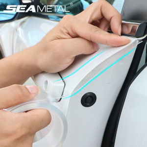 1 Cuộn Keo trong suốt một mặt đặc biệt cho xe hơi Miếng Dán Cửa Xe Cạnh Chống Va Chạm Dải Cửa Chống Trầy Xước Miếng Dán Xe 3D Bằng Sợi Carbon Trong Suốt