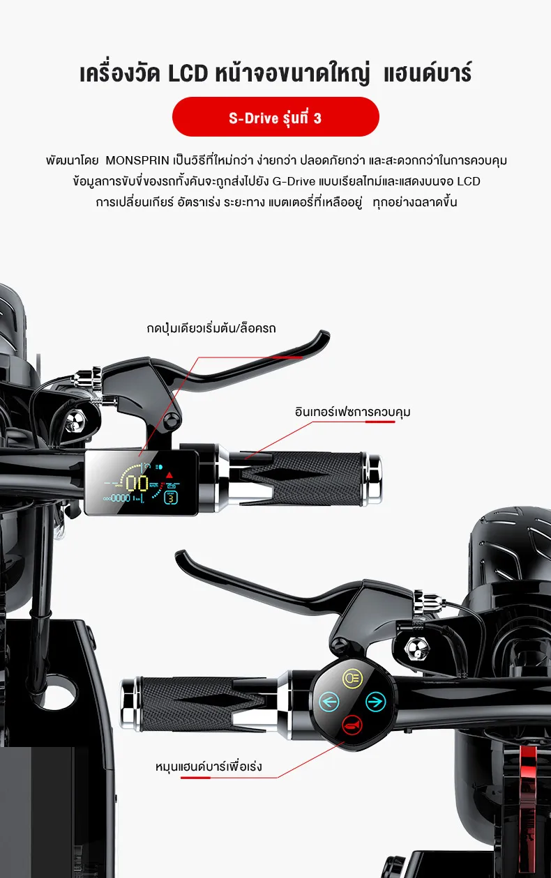 MONSPRIN Q21 สกู็ตเตอร์ไฟฟ้า ความเร็ว 55KM/H ล้อ11นิ้ว รับ 200kg ระยะ 40-150km e-scooter สกูตเตอร์ สกุดเตอร์ไฟฟา SEALUP