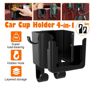 2 in 1 Universal Car Seat Hook Mobile Phone Holder Bracket Vehicle Car Backseat Headrest Mount Organizer Back Seat Hanger