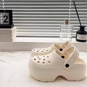 [Free Shipping] New Summer Thick-Soled Clog Sandals for Women Beach Shoes for Outdoor Wear Slip-On Sandals Womens Eva Closed-Toe Slippers