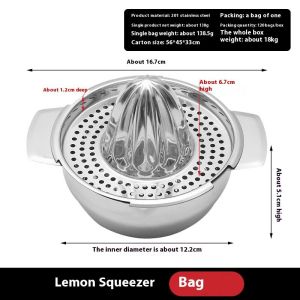 ZUOGUAN Stainless Steel Lemon Juicer Manual Fruit Orange Juicer Portable Orange Squeezer Mini Juicer