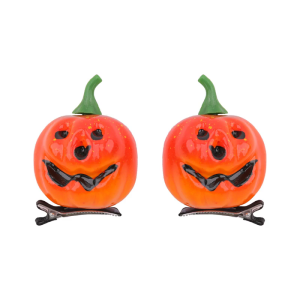 ที่หนีบผมรูปจระเข้ฟักทองยิ้มสร้างสรรค์สำหรับวันฮาโลวีนกิ๊ฟหนีบผมของขวัญอุปกรณ์เสริมผมฮาโลวีน