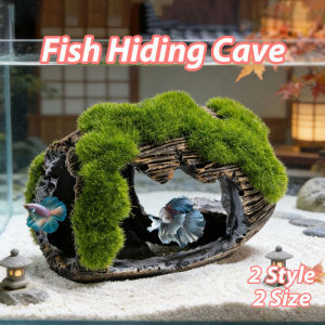 Fish Tank Landscaping Decoration Resin Barrel Ornaments Fish and Shrimp Hiding Cave Aquarium Decor