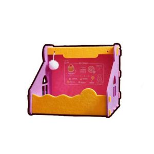 YAZHE Semi Closed Felt Cat Nest Safety Non Occupying Pet Toy Bed Cat Play Rest Scratch Resistant Cat Paper Box Four Seasons