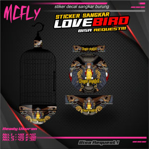Stiker Sangkar TEBOK lovebird STICKER sangkar Custom Bisa Motif Sendiri bebass mcfly