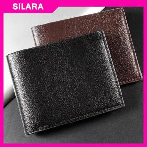 SILARA Người Đàn Ông Của Ví Da Người Đàn Ông Ví Cao Cấp Sản Phẩm Nhân Tạo Da Ví Cho Người Đàn Ông Ngắn Màu Đen Walet Portefeuille Homme