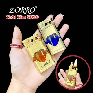 BẬT LỬA XĂNG LỘ THIÊN HÌNH TRÁI TIM Z828 KIM LOẠI