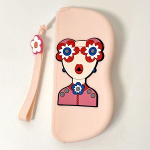 CHENJIE ไม่ซึมน้ำ กระเป๋าแว่นตา หลายฟังก์ชัน ซิลิโคน กระเป๋าใส่ของเล็ก ใหม่ ป้องกันฝุ่น กระเป๋าเหรียญ