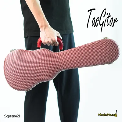 Tasgitar กระเป๋าฮาร์ดเคส เคสอูคูเลเล่ ฮาร์ดเคสอูคูเลเล่ กล่องใส่อูคูเลเล่ สำหรับ อูคูเลเล่ ขนาด Soprano 21 นิ้ว Soprano Ukulele Hard Case