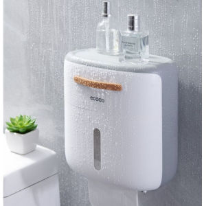 ECOCO Double Modern Tissue Box - Kotak tempat tisu anti air toilet paper box dispenser tisu gantung simple modern