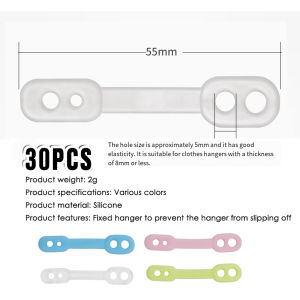 30pcs 50pcs Gesper Gantungan Baju Tahan Angin / Klip Gantungan Baju Silikon Anti Selip