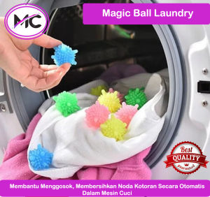 Bola Laundry Ball Karet Mesin Cuci Magic Model Landak Isi 10 pcs Bola Pembersih Noda Penggosok Pakaian Baju Celana Praktis Murah Aman Anti Kusut