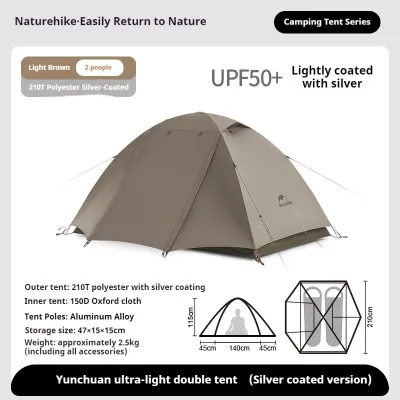 Tenda Camping Naturehike Cloud Creek 3P CNK2300ZP024 Cloud River Tenda Ultralight Hiking Double Layer Kemah 3 Orang Frame Alloy Dome Tahan Air Outdoor