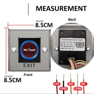 ❤️ Bimmer High Quality Proximity Touchless Exist Push Button for door access with backlit