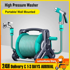 Portable High Pressure Washer Car Washer Heavy Duty High Pressure Water Gun With Hose Storage Rack