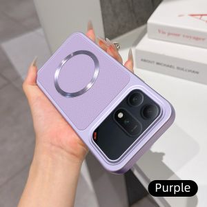 Simple For Honor Win Turbo RT 5G Power2 Magnetic Back Cover Soft Leather Veneered Phone Silicone Casing