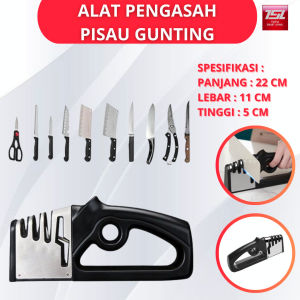TUTU Alat Pengasah Pisau Gunting Asahan Knife Sharpener 4in1 Pisau Asah Gunting Pisau Daging Pisau Buah