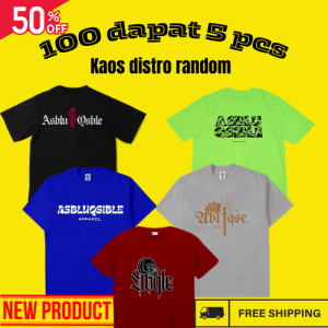 KAOS DISTRO 100 RIBU DAPAT 5 PCS BAHAN TEBAL