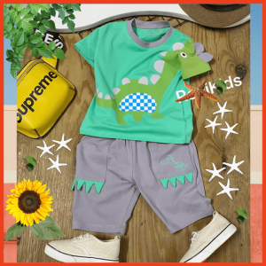 Đồ Bộ Bé Trai Size Đại 25kg-40kg Chất Cotton Cao Cấp Co Giãn 4 Chiều Mềm Mịn Rất Mát Hình Con Cọp-1498/9