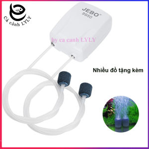 Máy sủi oxy tích điện 2 vòi ĐỀ PHÒNG CÚP ĐIỆN hiệu JEBO 9950 thích hợp cho hồ cá cảnh hồ thủy sinh và đi câu cá. Bảo hành uy tín bởi LYLYSHOP